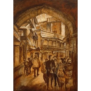 Sajjad Ahmed, 20 x 30 inch, Oil On Canvas, Cityscape Painting, AC-SJJ-008